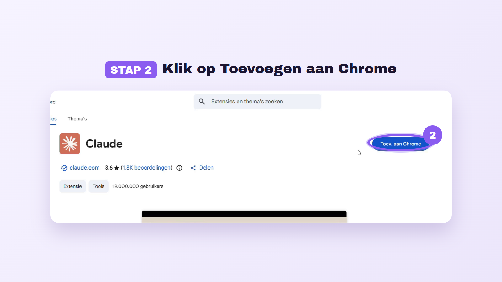 Stap 2: klik op Toevoegen aan Chrome